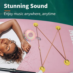 HEYSONG placed poolside showing safe splashproof playback benefit