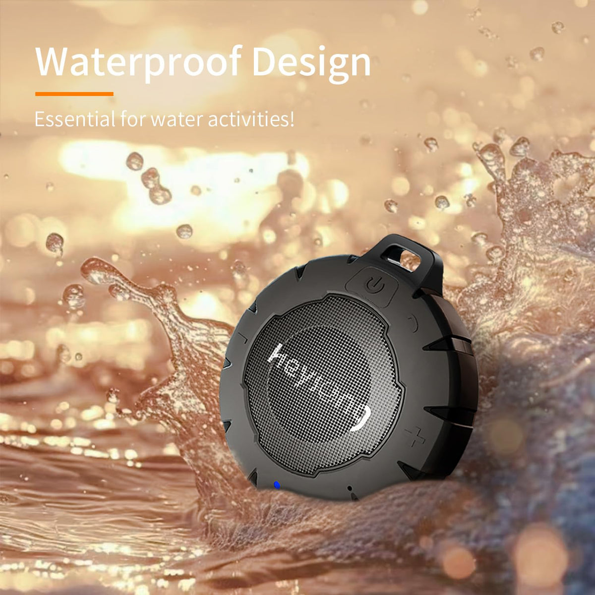 HEYSONG floating on pool water showing buoyancy and easy retrieval