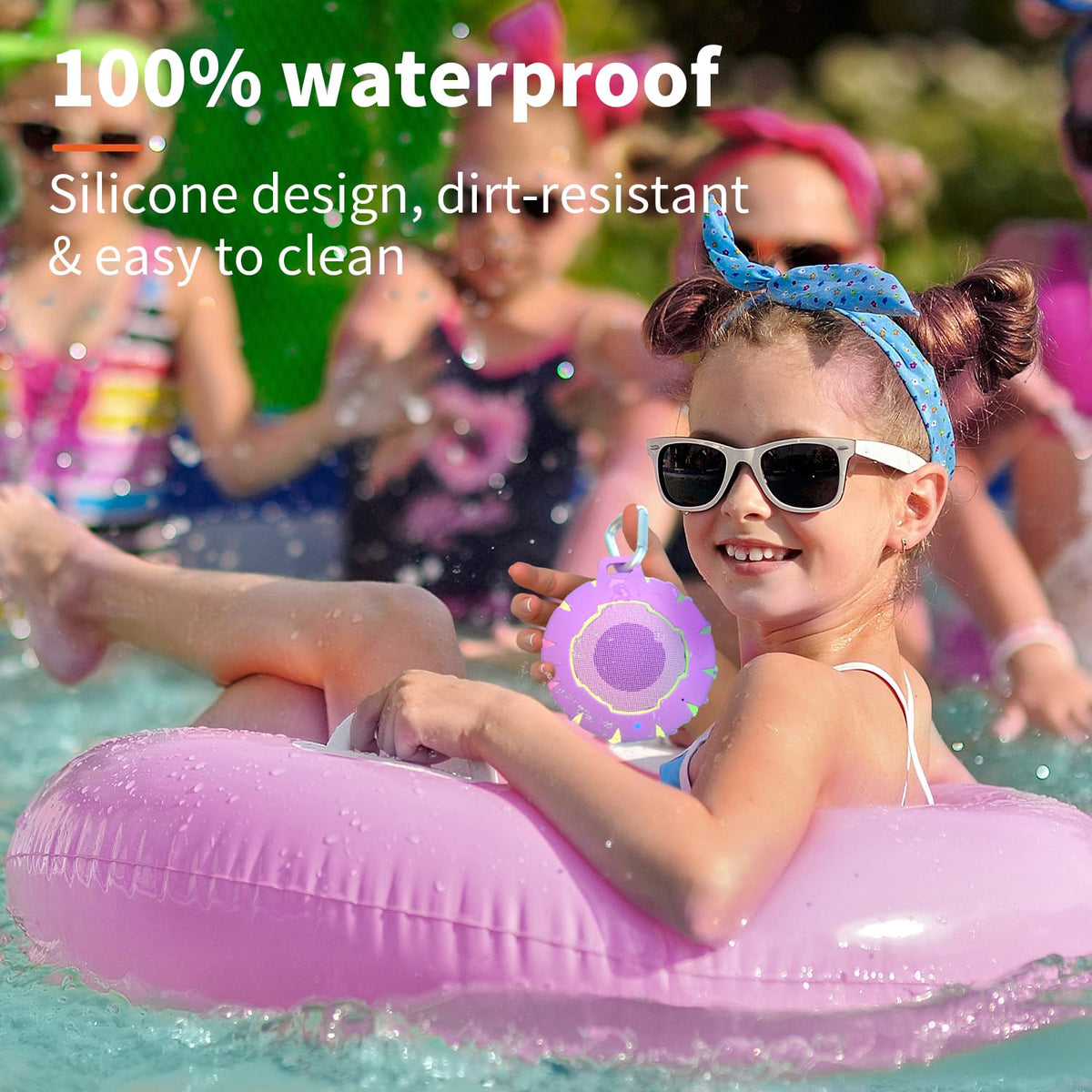 HEYSONG textured casing and sealed port highlighting durable protection