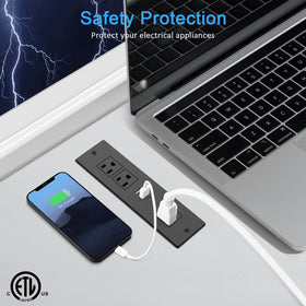 HEZI 18W QC3.0 USB-A ports support quick device charging.