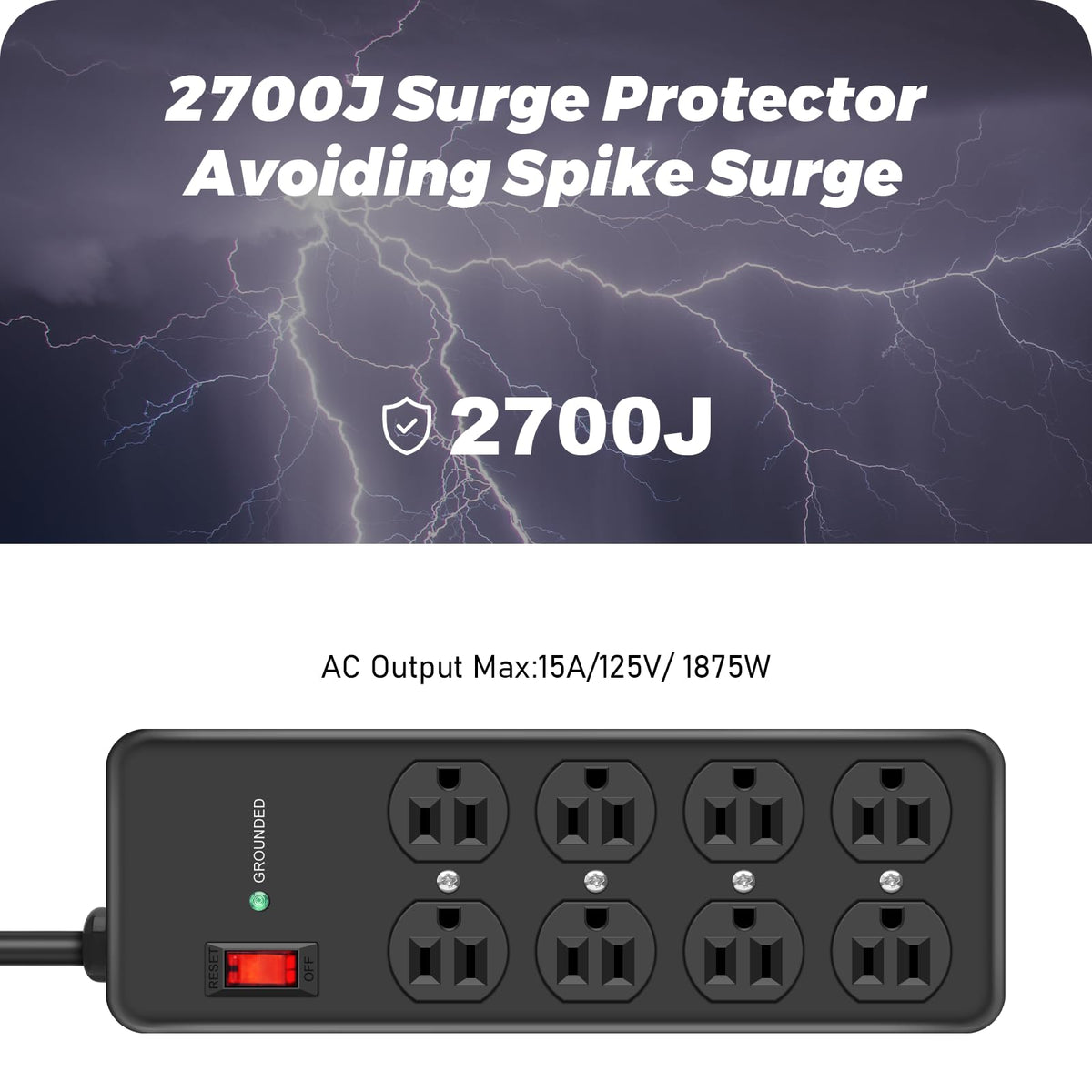 HEZI 2700J surge protector safeguards equipment against spikes and surges