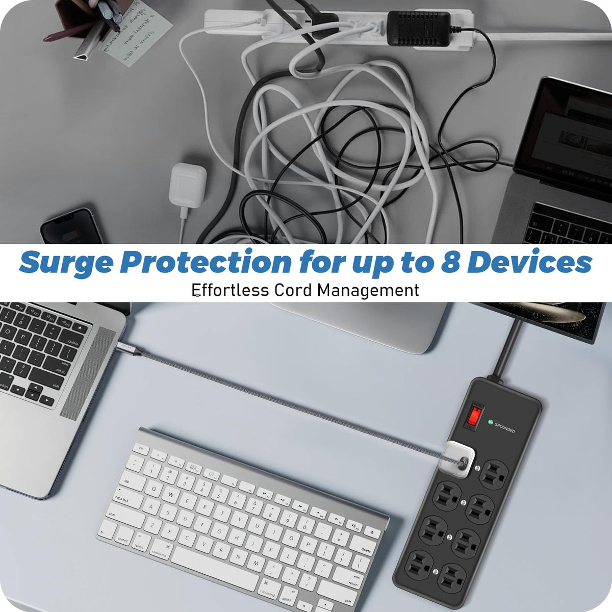 HEZI 2700J surge protector protects devices from voltage spikes