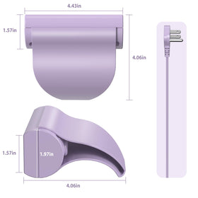HEZI slim back-of-sofa cable management on purple furniture.