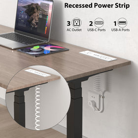 HEZI close-up of USB-C and QC USB-A ports delivering fast charging