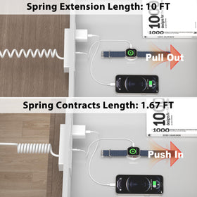 HEZI mounted in wooden drawer showing hidden charging station benefit