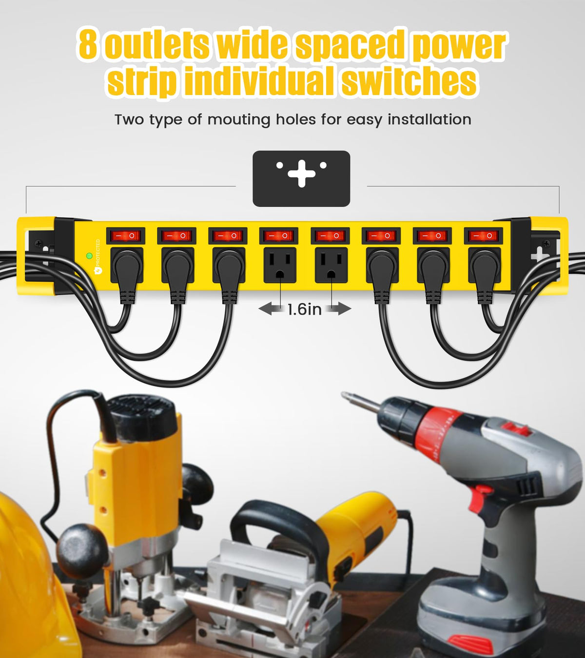 HEZI mounted under bench demonstrating secure installation and organized workspace benefit