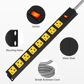 HEZI outlet detail with wide spacing allowing bulky plugs and adapters easily