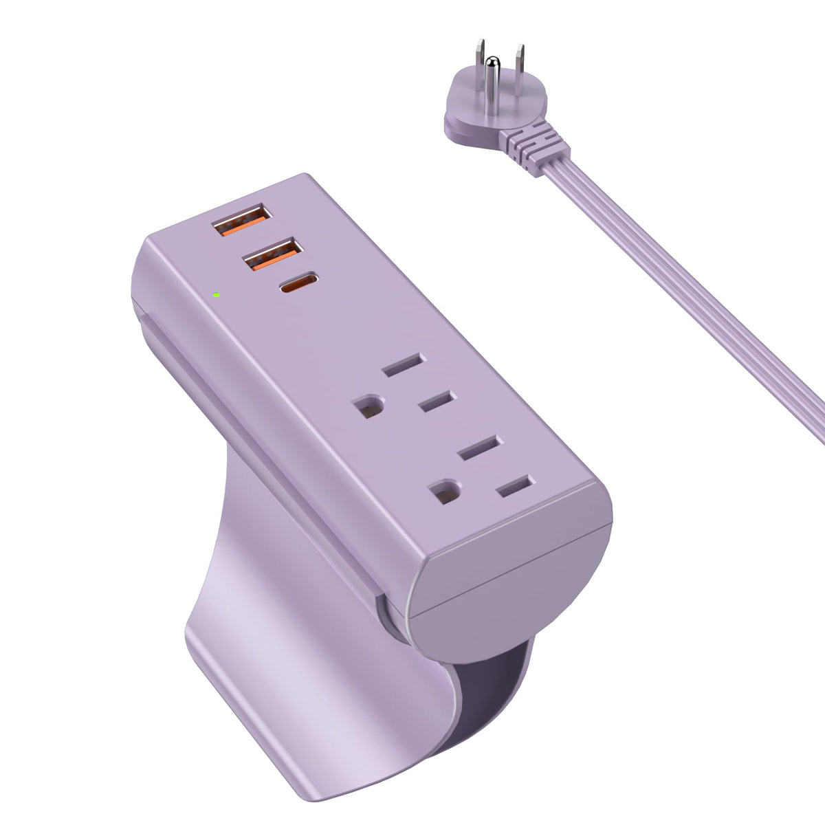 HEZI pop-out sofa outlet on purple unit enables easy couch charging.