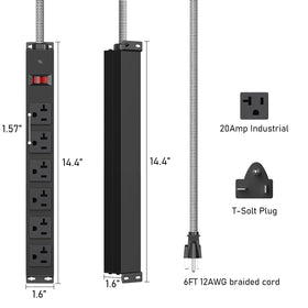 HEZI 6ft 12AWG cord offers flexible reach for workshop layouts