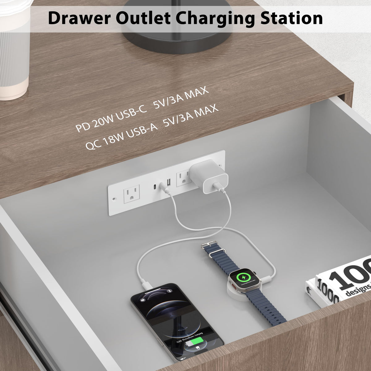 HEZI side profile flush-mounted outlet demonstrating low-profile installation benefit