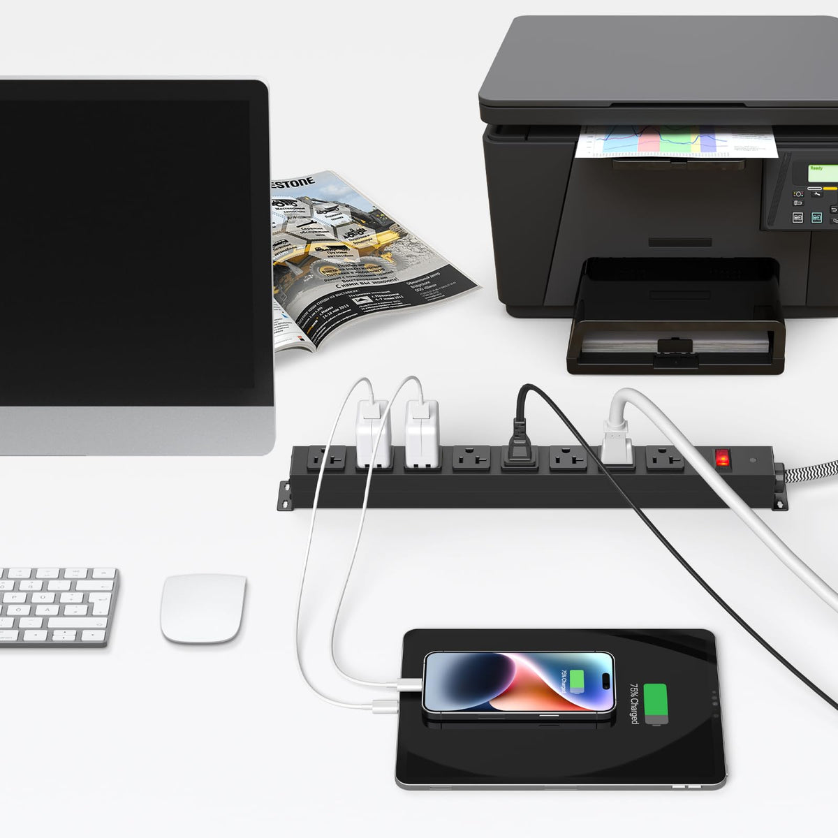 HEZI size comparison with hand to show compact metal housing and practical scale