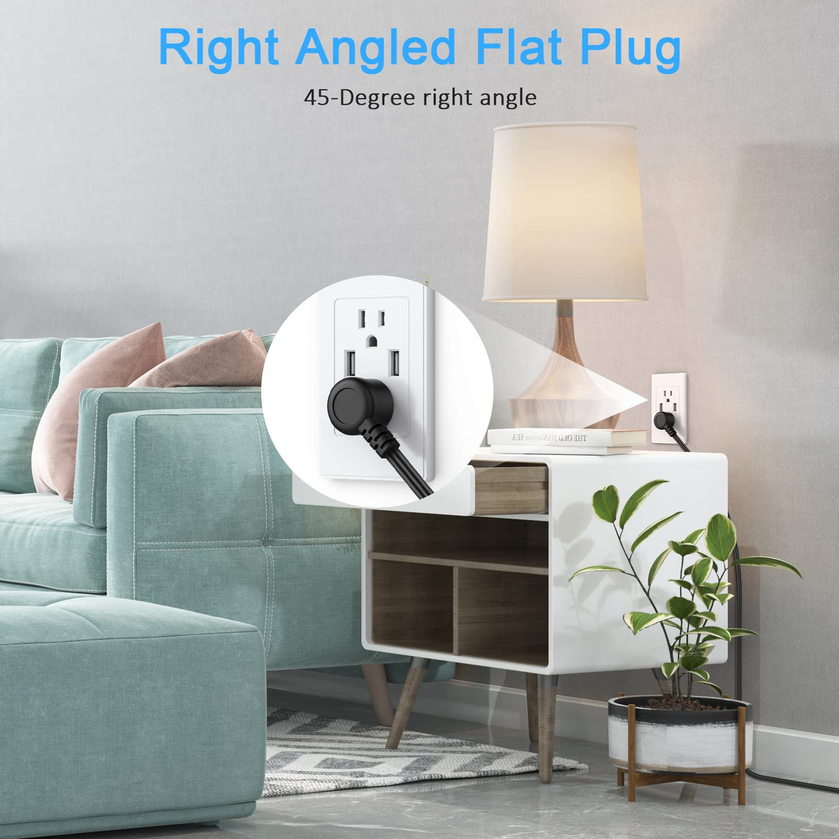 HEZI under-desk outlet for living room or office furniture.