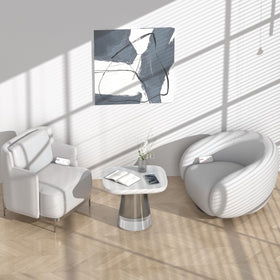 White 6ft HEZI extension cord blends with furniture for a clean setup.