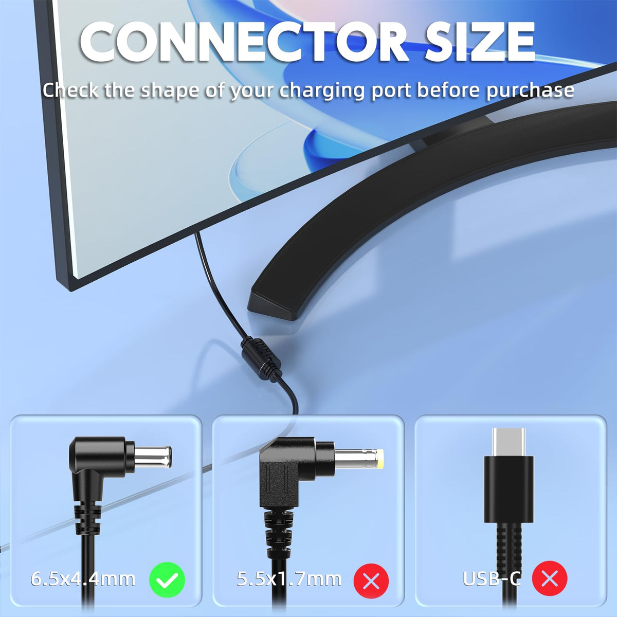 HFLRZZ 106-inch cable enables a clean, flexible desk setup