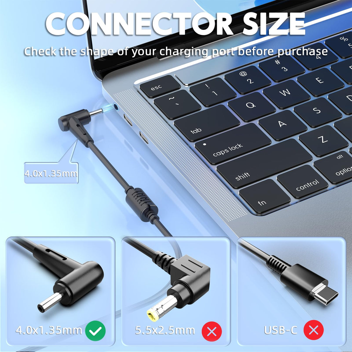 HFLRZZ small tip model compatible with select ASUS laptops for a precise fit.