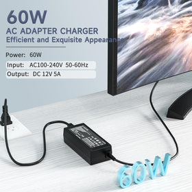 HFLRZZ close-up of 5.5x2.5mm plug highlighting secure connection benefit