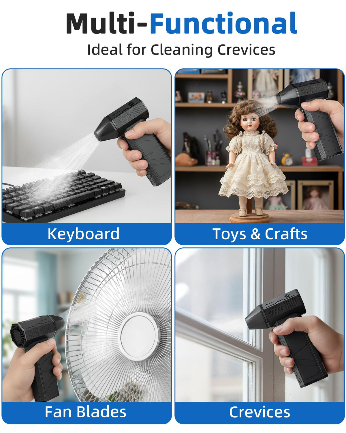 HFTEK duster with 3-gear control for customizable power