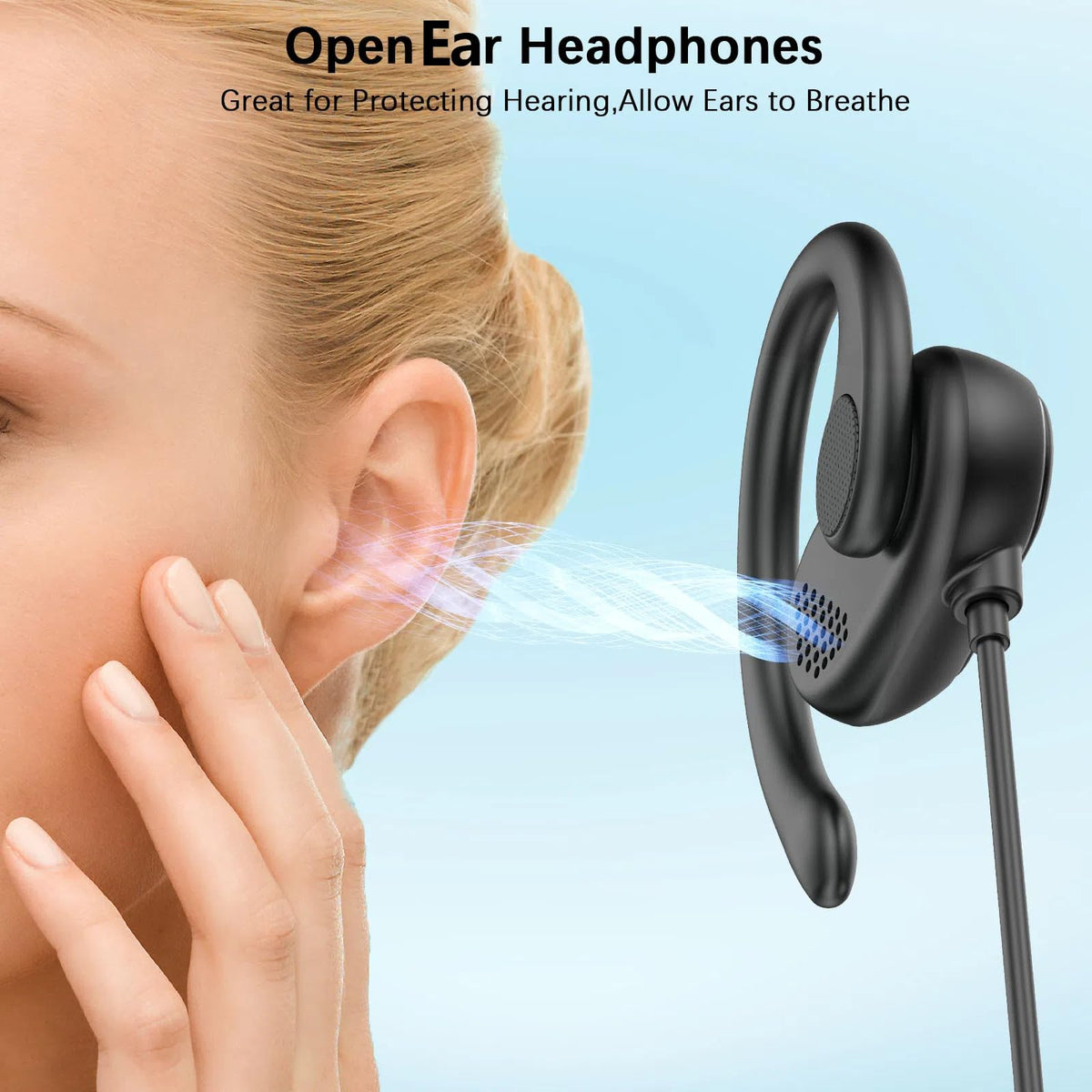 HGCXING adjustable ear hooks for secure fit during extended use.