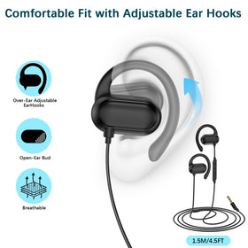HGCXING built-in mic and inline controls for easy hands-free calls.
