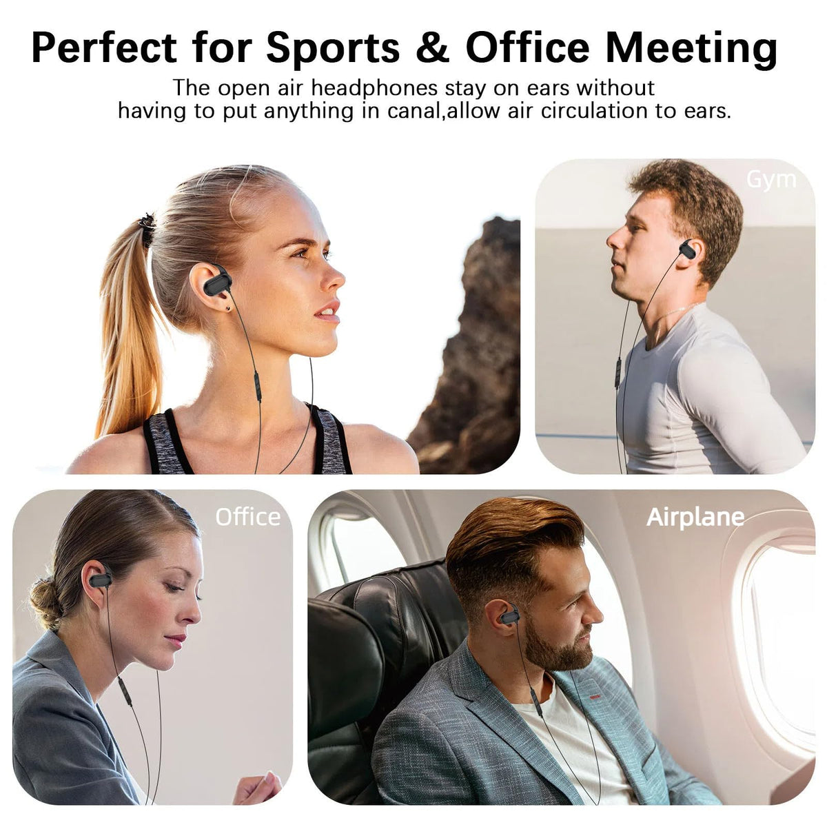 HGCXING comfortable over-ear fit suitable for long study sessions or work.