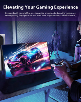 HGFRTEE monitor with built-in speakers for convenient multimedia use.