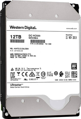 HGST Ultrastar 12TB DC HC520 front view for high-capacity data storage