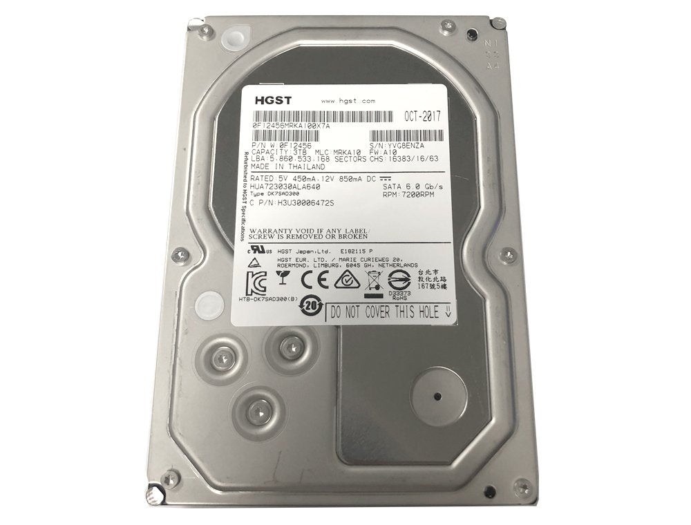 HGST Ultrastar 7K3000 drive in rack conveys data center-ready deployment and cooling.