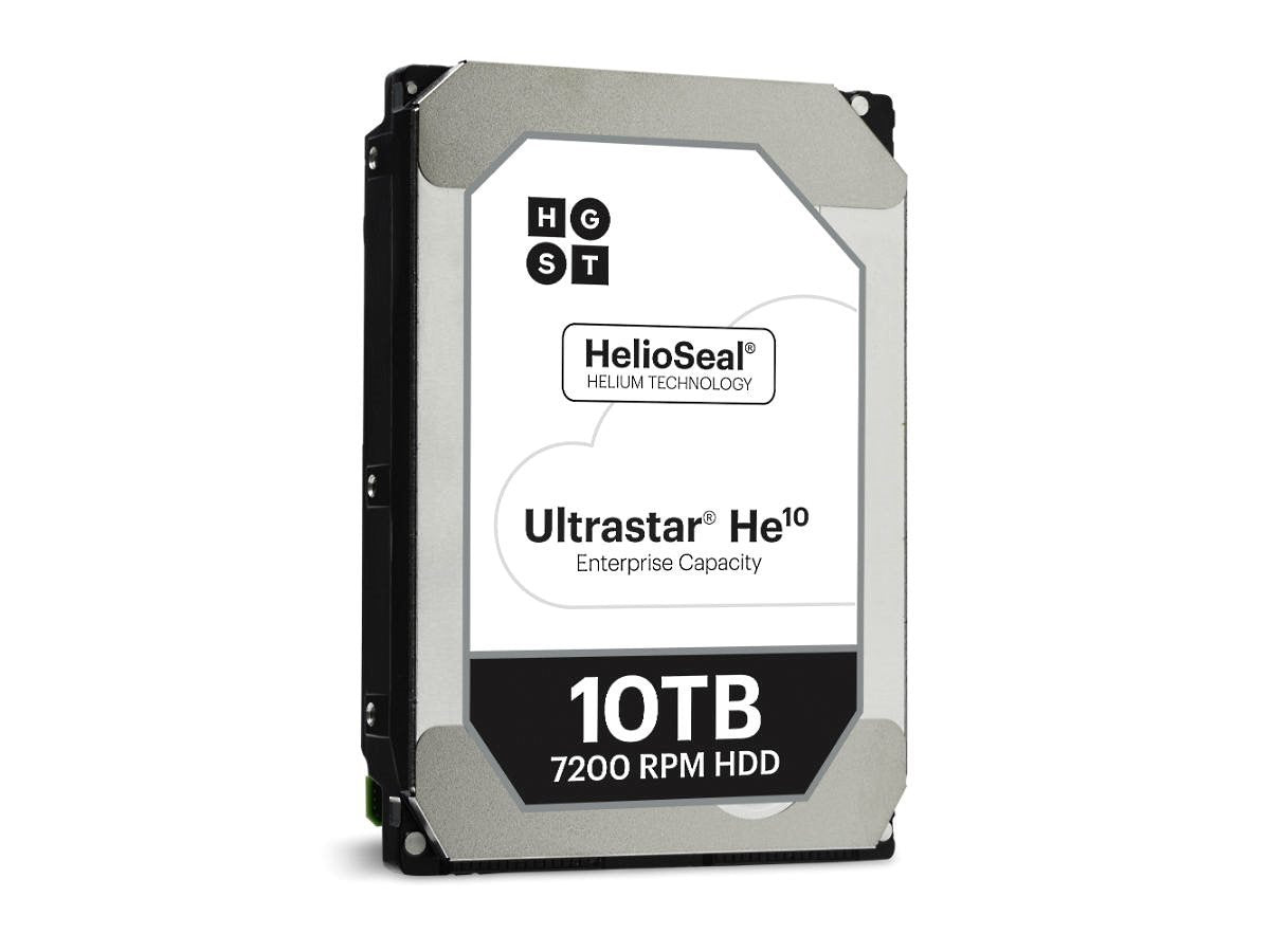 HGST Ultrastar He10 10TB enterprise hard drive for scalable data-center storage.