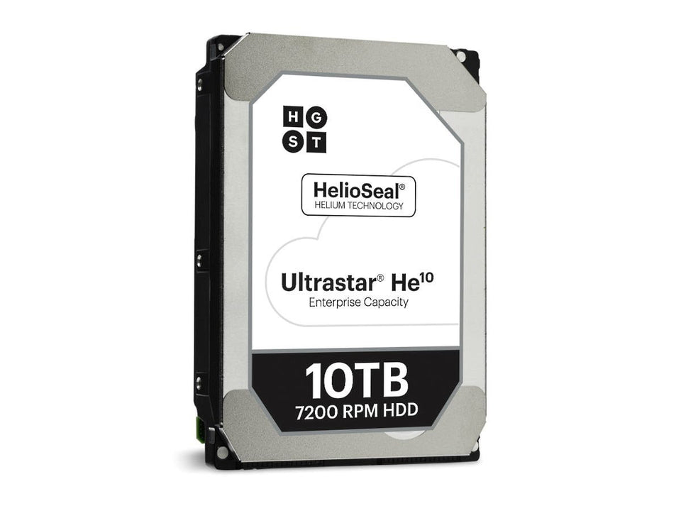 HGST Ultrastar He10 10TB enterprise hard drive for scalable data-center storage.