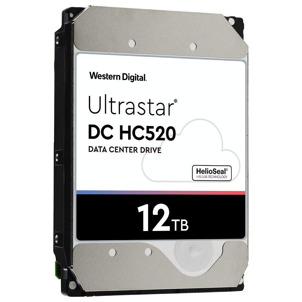 HGST Ultrastar DC HC520 12TB drive top view highlighting high capacity for data centers