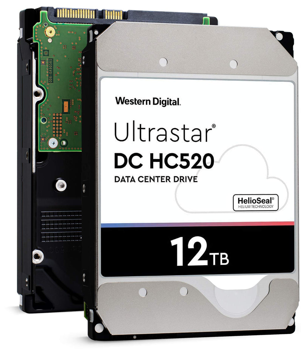 HGST Ultrastar DC HC520 12TB front-label view highlights enterprise density