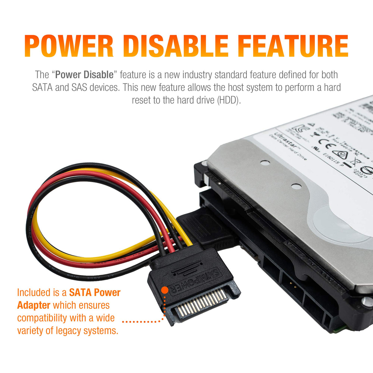 HGST Ultrastar DC HC520 12TB side-profile shows standard 3.5-inch form factor for easy deployment