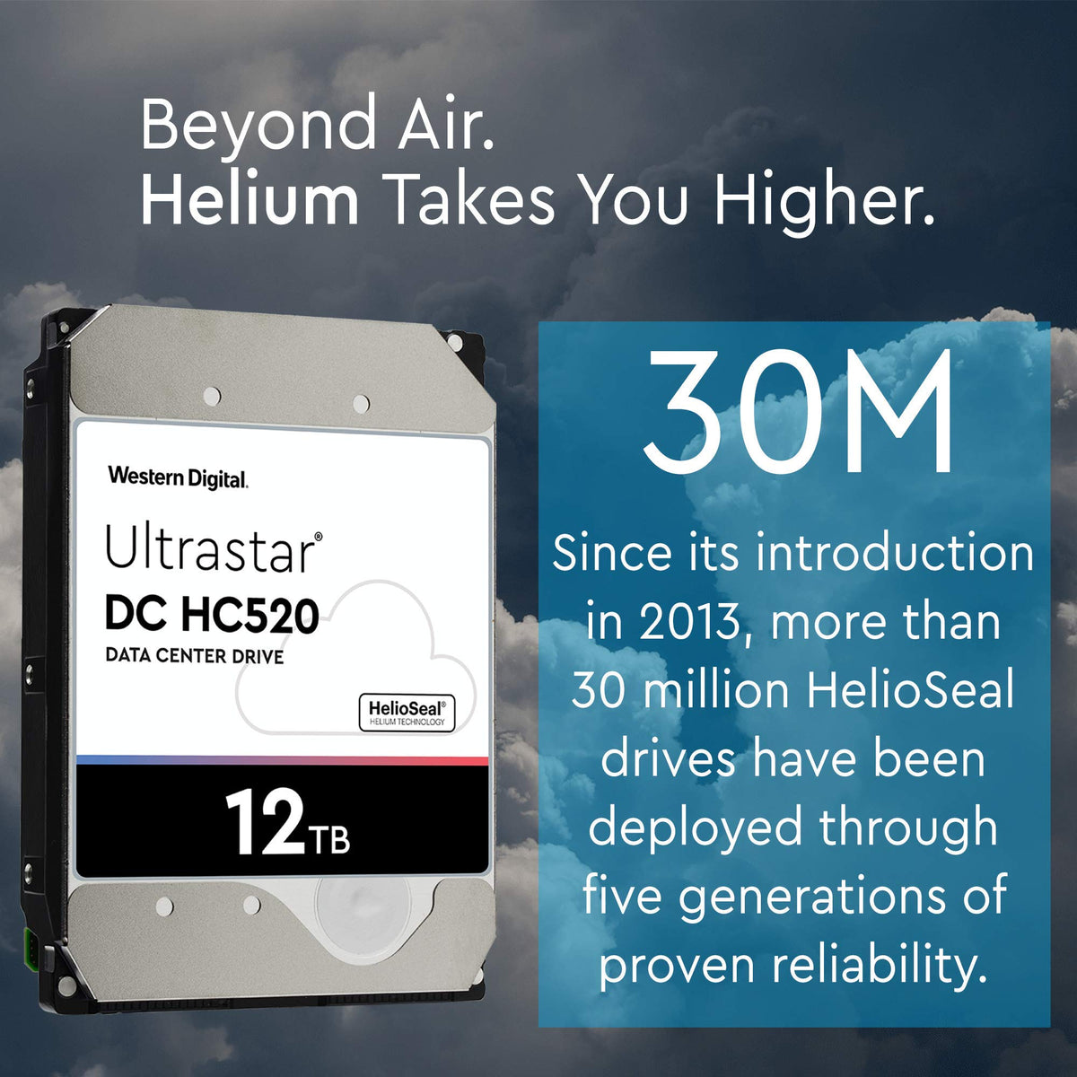 HGST Ultrastar DC HC520 ISE 512e logo close-up for secure erase capability