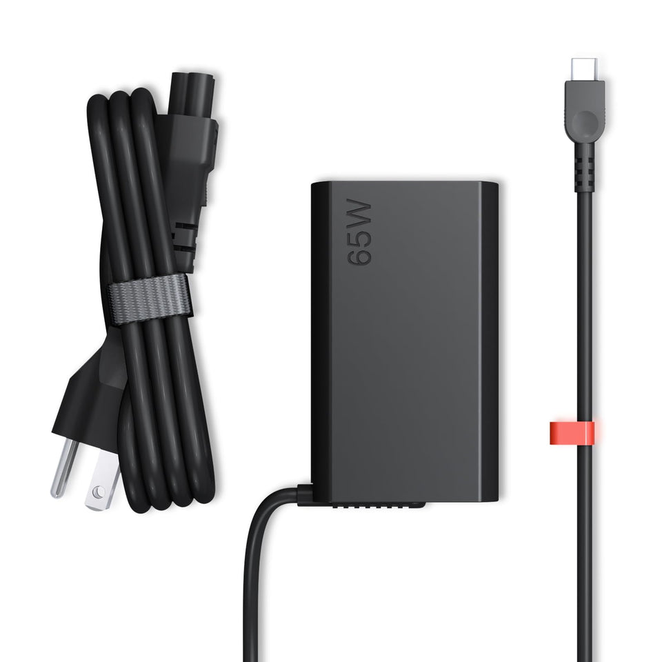 HHamoyzs 65W USB-C laptop charger compact, ideal for travel and daily use.