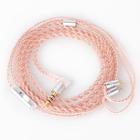 HHIFIHEAR 2-pin mic cable with 4-core braid for clearer sound and easy detachment.