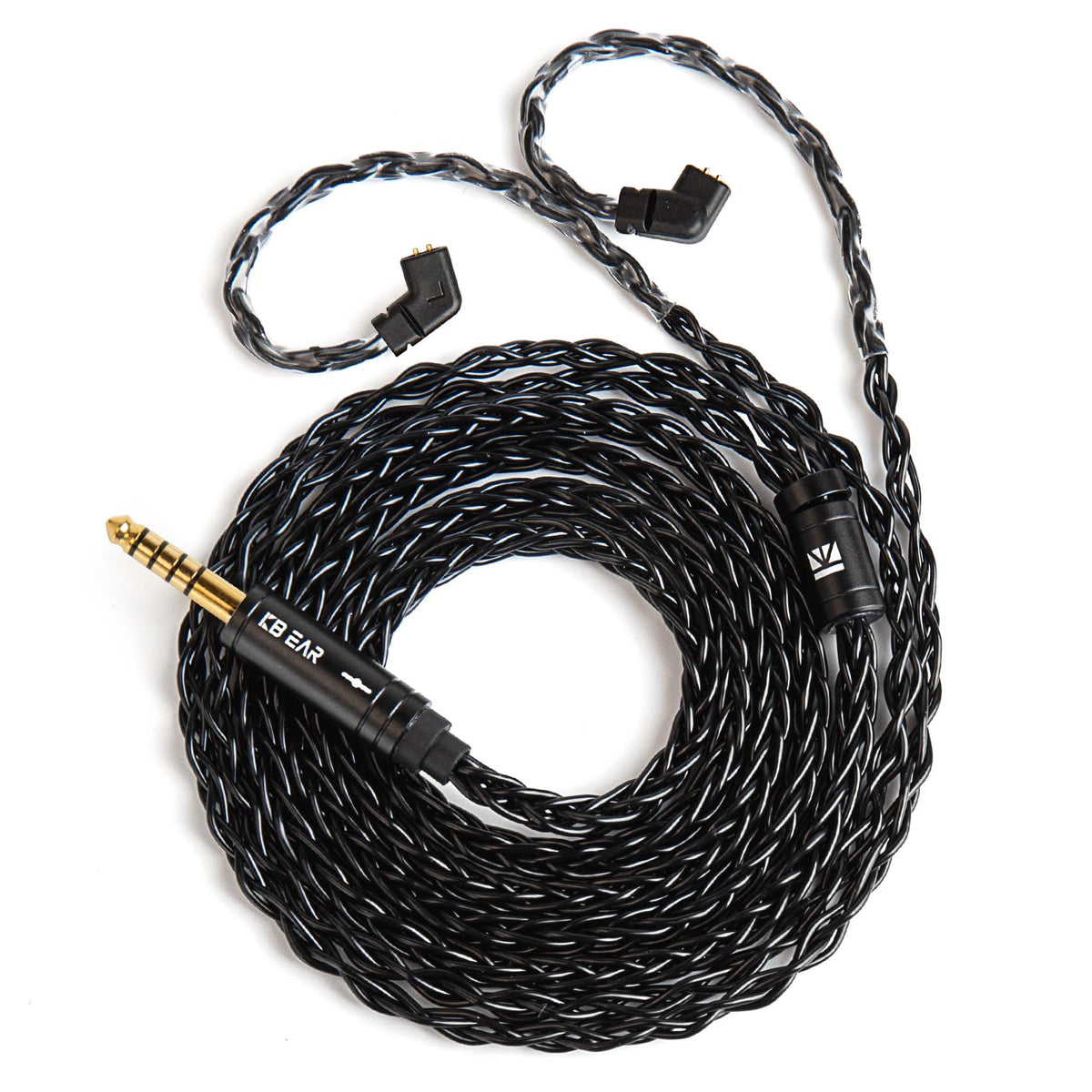 HHIFIHEAR KBEAR ST12 recessed 2Pin cable closeup showing 8-core OFC wires for clarity