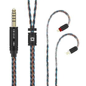 H HIFIHEAR braided cable close-up highlighting tangle resistance benefit