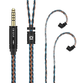 H HIFIHEAR KBEAR ST16 Plus braided cable close-up highlighting texture for durability and low tangling
