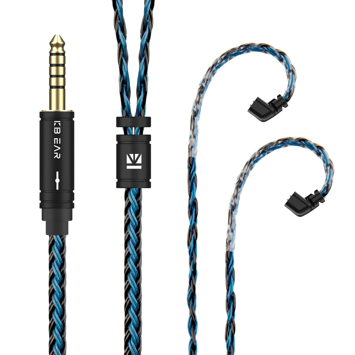 H HIFIHEAR close-up of QDC pins highlighting precise gold-plated contacts and longevity
