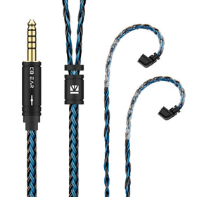 H HIFIHEAR close-up of QDC pins highlighting precise gold-plated contacts and longevity