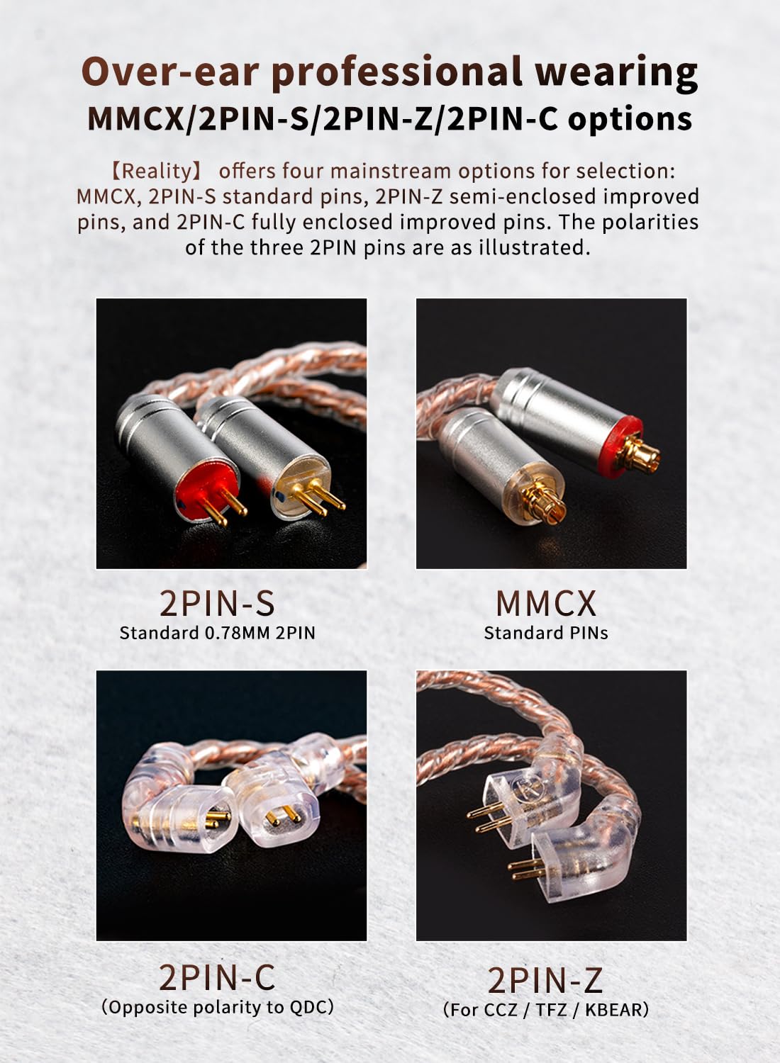 HHIFIHEAR KBEAR 4-Core Pure Copper Cable with Mic compatible with many devices