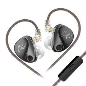 H HIFIHEAR KZ Castor front view showing polished shells and ergonomic shape for comfort