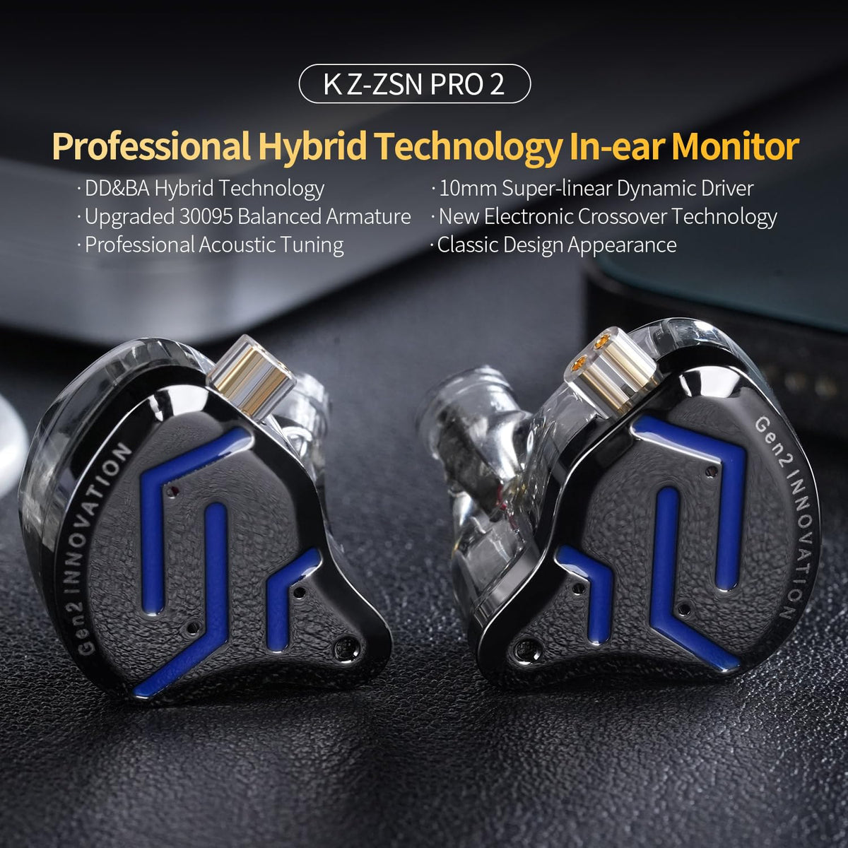 HHIFIHEAR ZSN Pro 2 faceplate with sprayed finish resists scratches on tours.