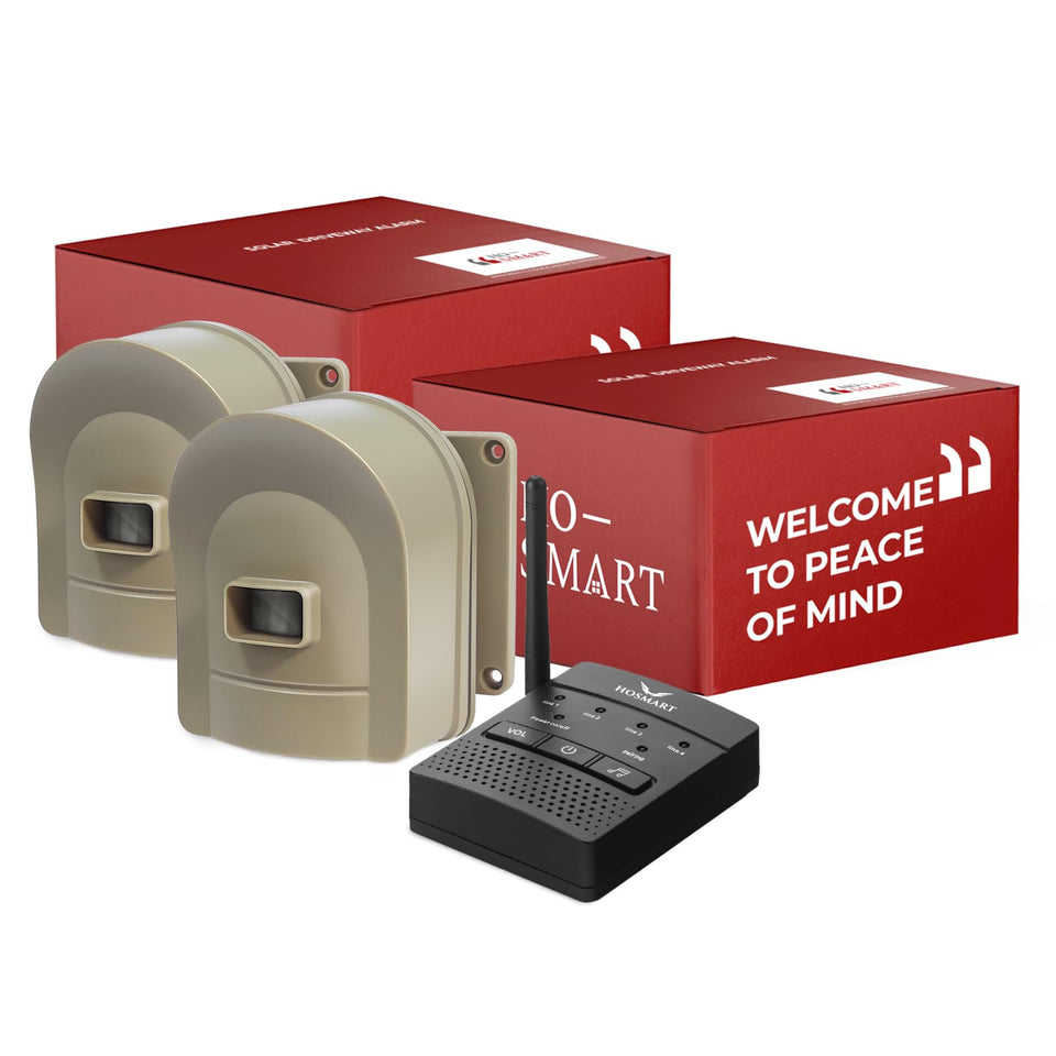 H HOSMART driveway alarm base unit, central hub for quick wireless alerts.