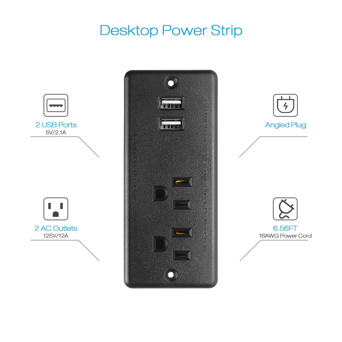HHSOET desk outlet with USB ports powering devices at work