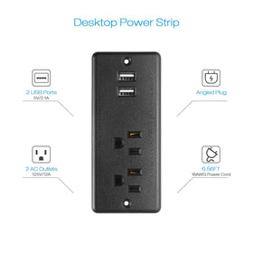 HHSOET desk outlet with USB ports powering devices at work