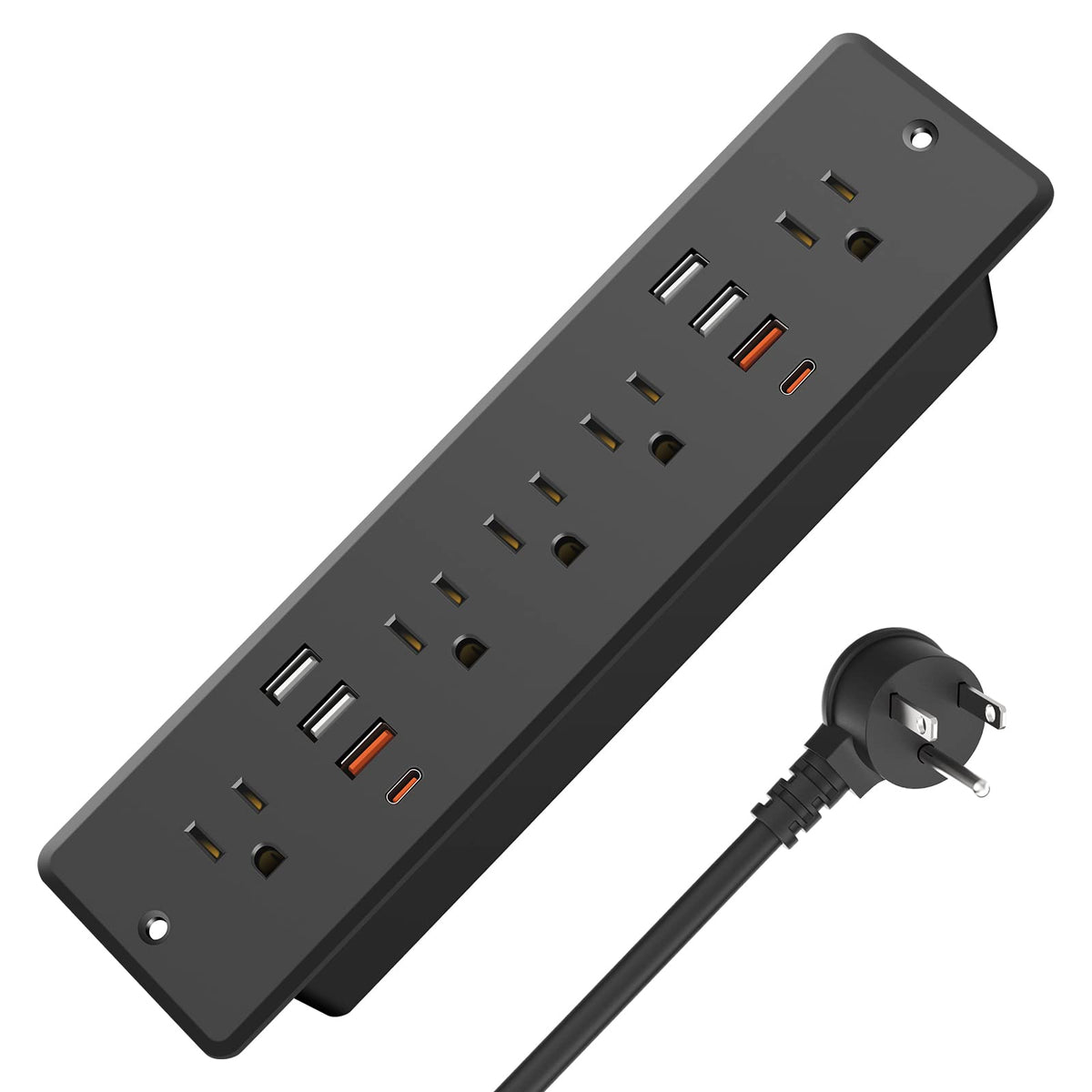 HHSOET front panel showing sockets and USB ports for organized charging