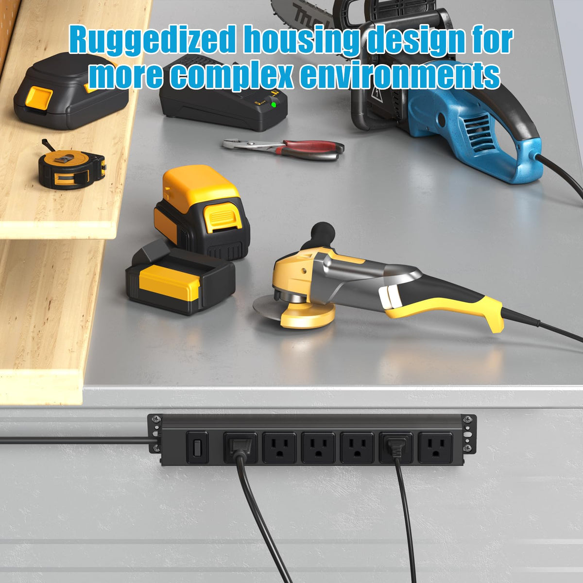 HHSOET surge protection up to 1200 joules safeguards devices during storms.