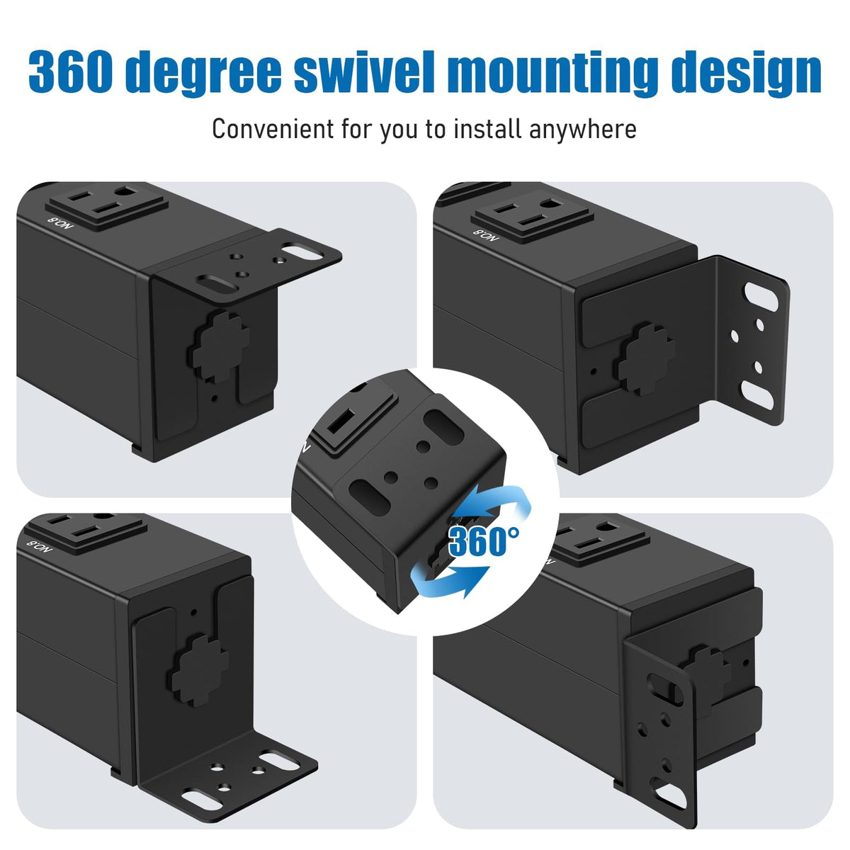 HHSOET 15ft power cord offers reach for larger setups and clean desk-to-rack wiring.
