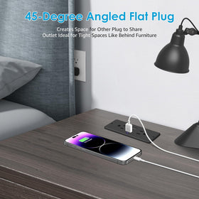 HHSOET outlet with two ACs, two USBs, and USB-C for versatile charging